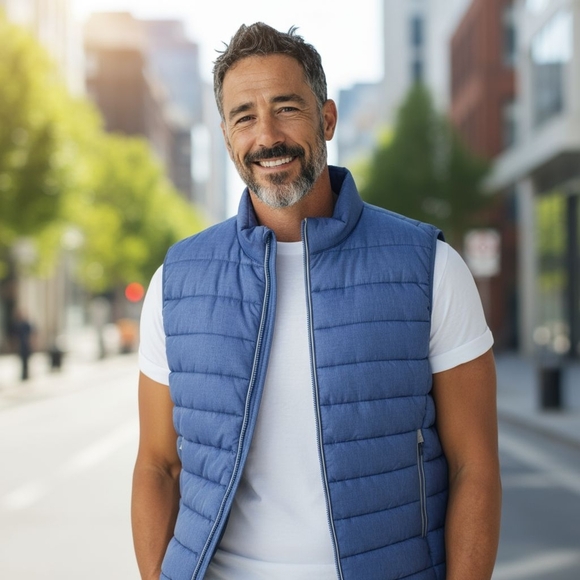 UNTUCKit Men's Sky Blue Puffer Vest Size XXL - Picture 9 of 9